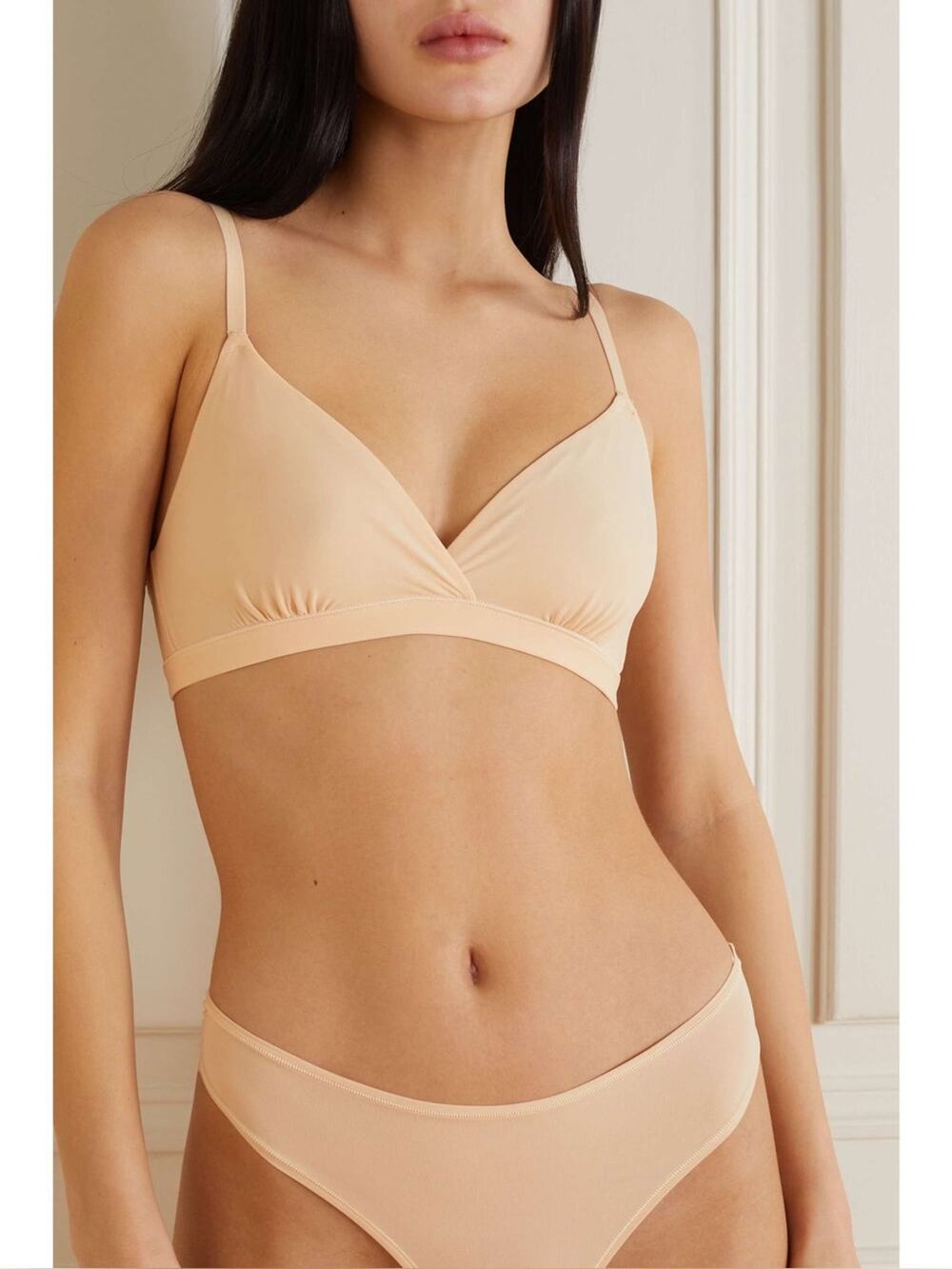 Skims Fits Everybody Crossover Triangle Bra Bralette Nude Size XS